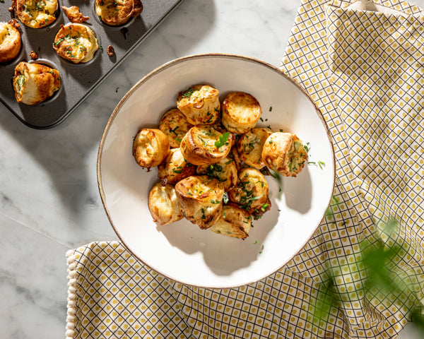 Mini Cheddar and Onion Yorkshire Puddings