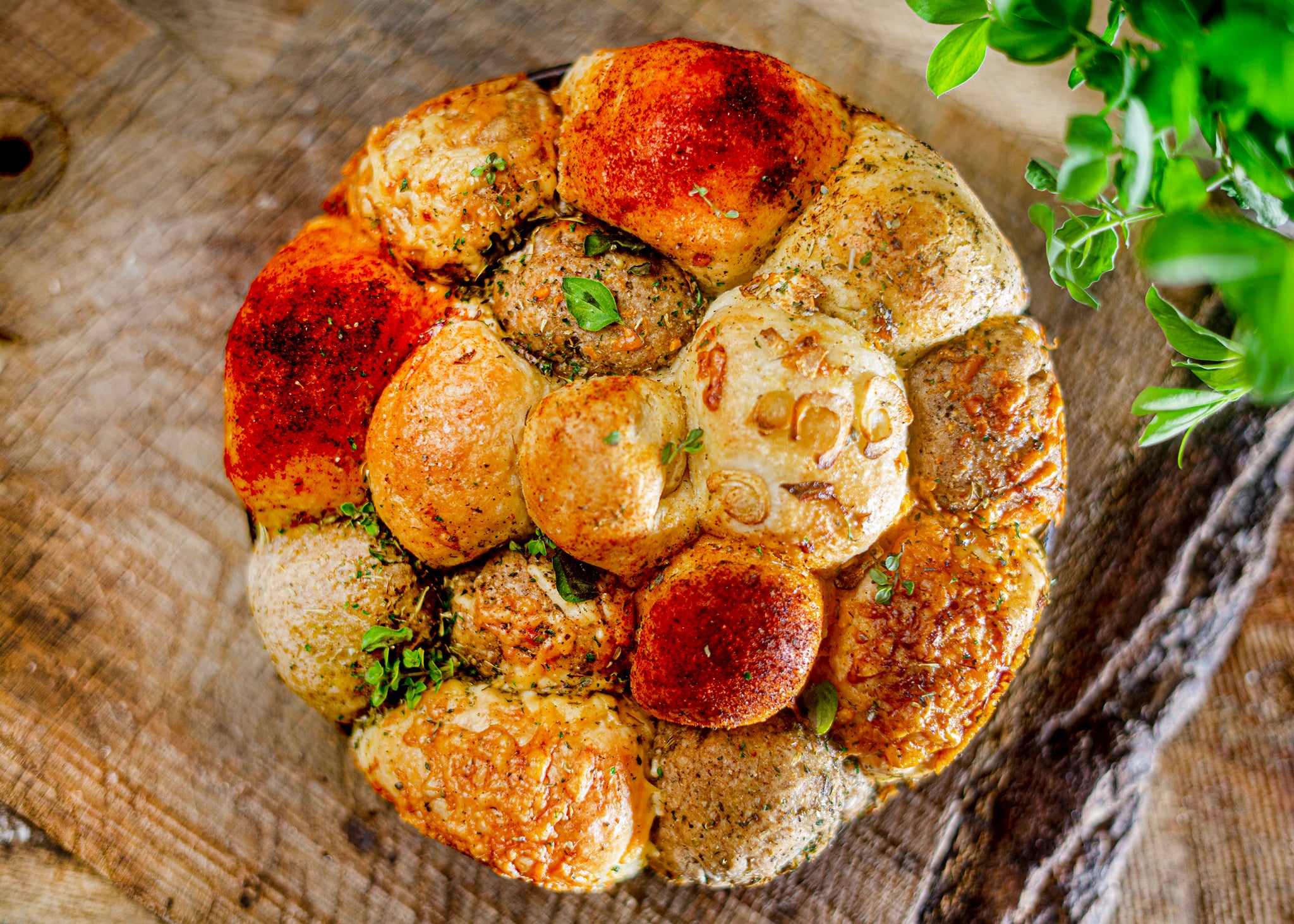 Monkey Bread with cheddar cheese