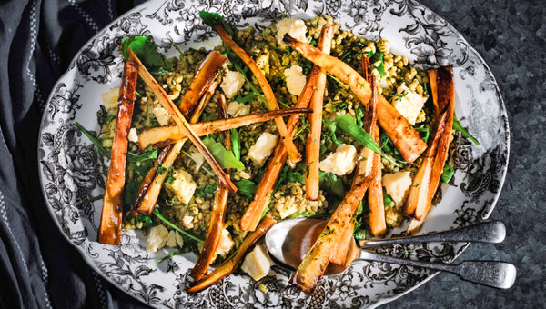 Organic Spelt, 1833 and nut free Smoked Cheddar Pesto Warm Salad